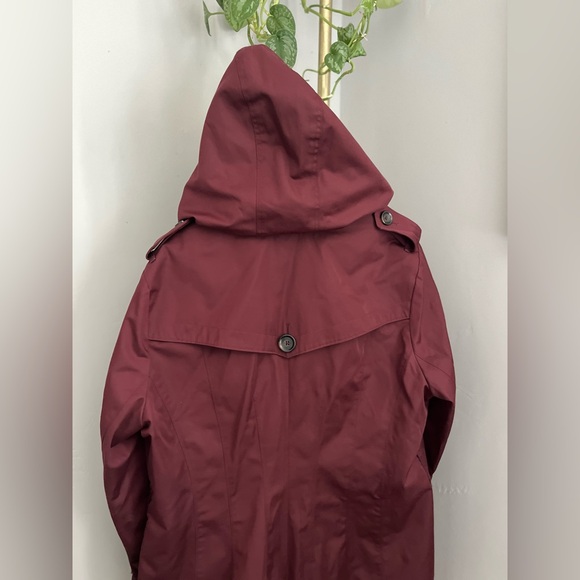 Burgundy Michael Michael Kors Trench ~ Size XL - Picture 7 of 12